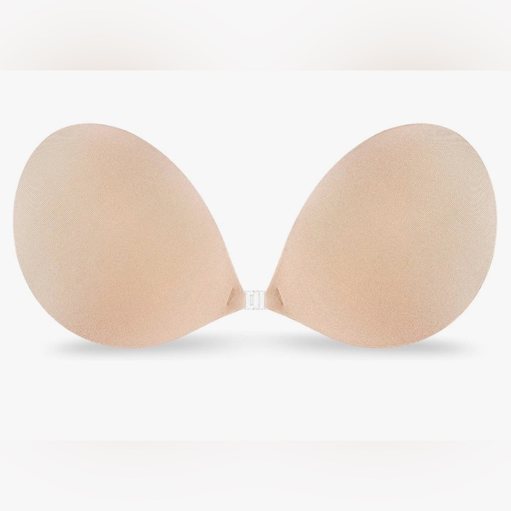 Strapless Sticky Bra Invisible Sticky Boobs Silicone Adhesive Backless, D Cup